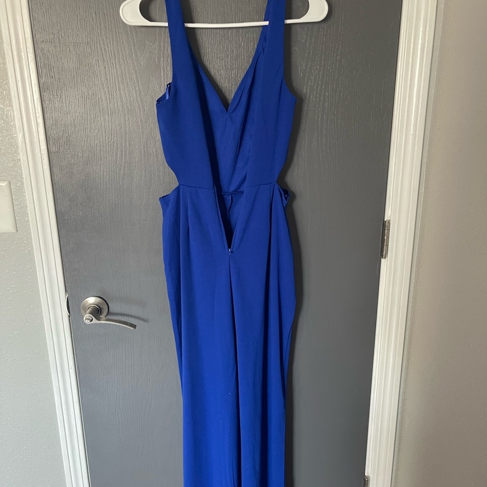 Elegant Blue Sleeveless Dress